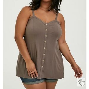 Torrid sz 2 fit n flare taupe cami